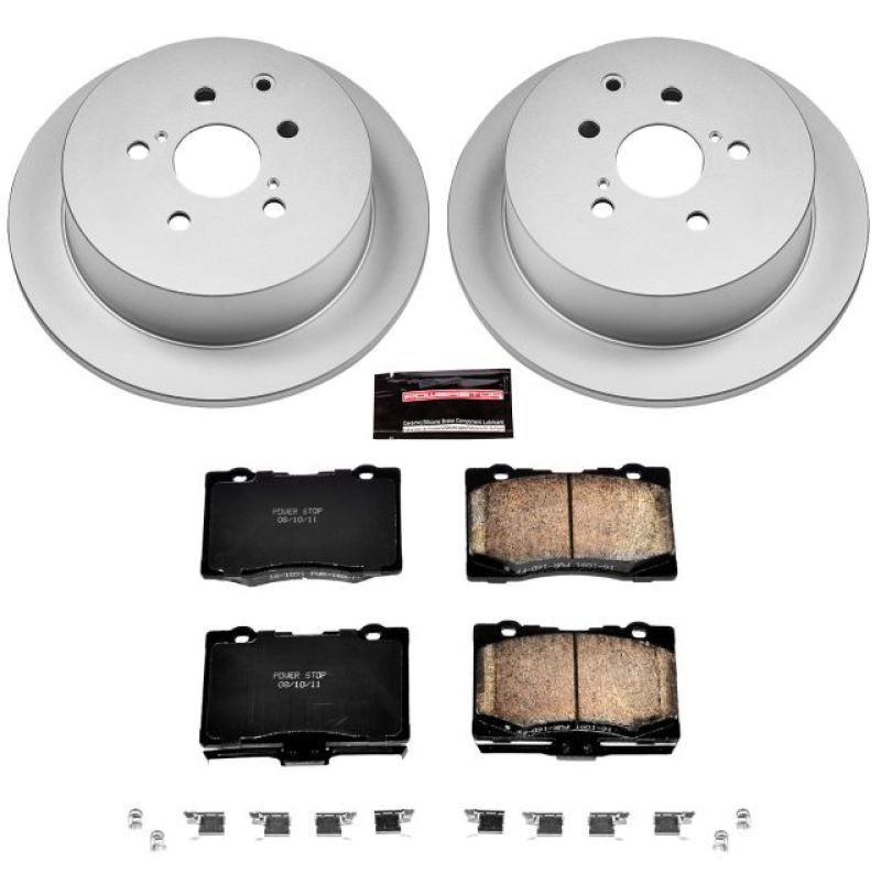 Power Stop 10-15 Lexus RX350 Rear Z17 Evolution Geomet Coated Brake Kit