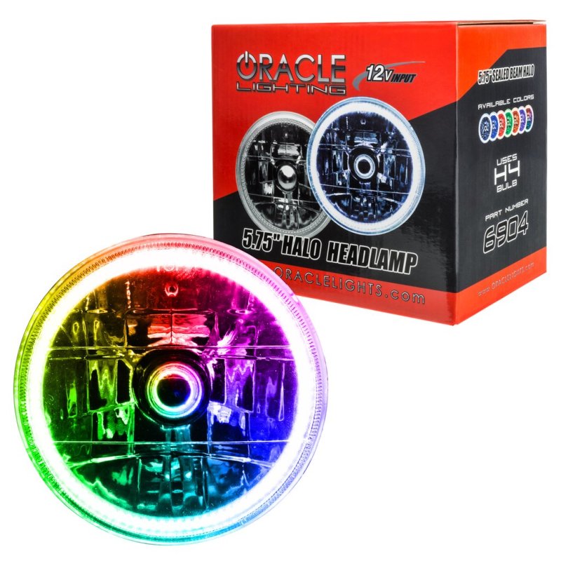 Oracle Pre-Installed Lights 5.75 IN. Sealed Beam - ColorSHIFT Halo