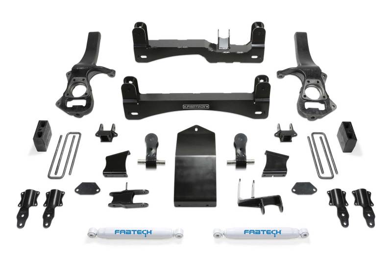 Fabtech 19-20 GM C/K1500 P/U w/Trail Boss/At4 Pkg 4in Basic Sys w/Perf Shks