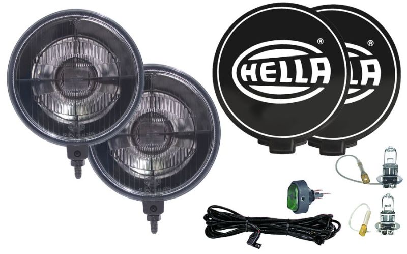 Hella 500 Series 12V Black Magic Halogen Driving Lamp Kit