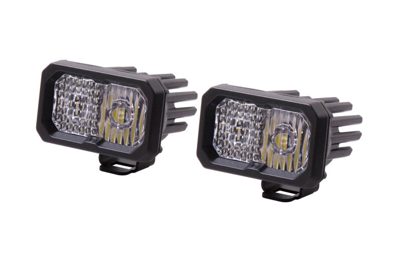 Diode Dynamics Stage Series 2 In LED Pod Pro - White Combo Standard WBL (Pair)