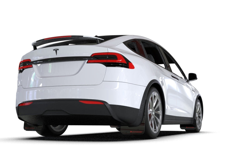 Rally Armor 2022 Tesla Model X Black UR Mud Flap w/ Red Logo