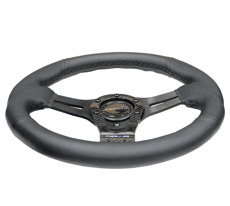 NRG Reinforced Steering Wheel (320mm) w/Carbon Center Spoke