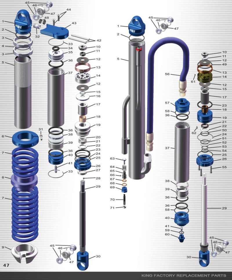 King Shocks 2.5 PR Buna Seal Kit .875 Shaft