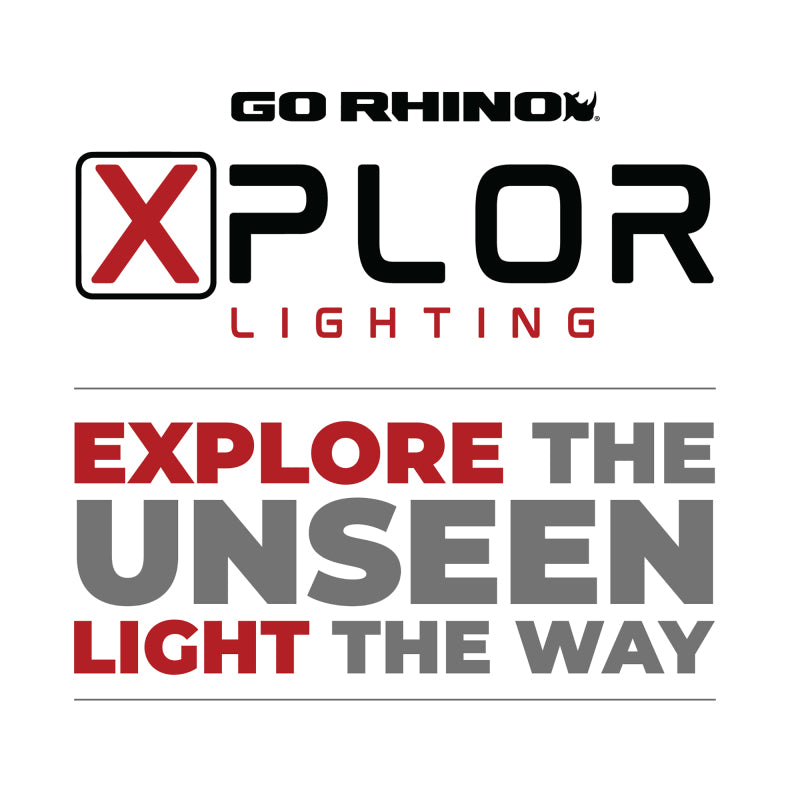 Go Rhino Xplor Bright Series Cube LED Flood Light Kit (Surface/Threaded Stud Mount) 3x3 - Blk (Pair)