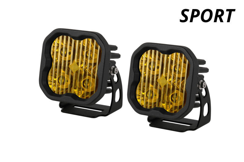 Diode Dynamics SS3 LED Pod Sport - Yellow Flood Standard (Pair)